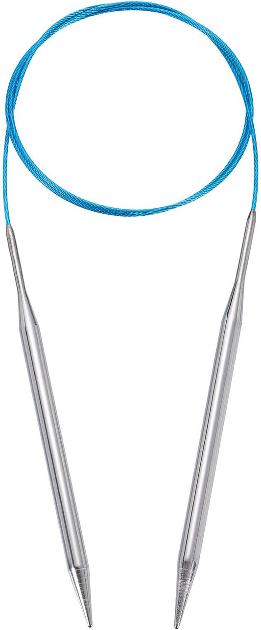 uxcell Size US 10.5 (7mm) Knitting Needles Circular Needle 40 Inch(100cm) Round Metal Stainless Steel Needle for Handmade Projects DIY Knitting Blue