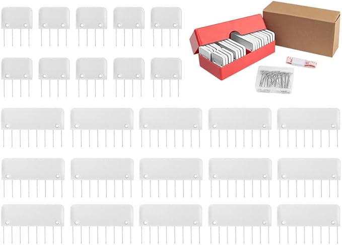 Mevome 25pcs Knit Blocking Pins Kit, White Blockers Combs 100 T-pins & Ruler for Knitting Crochet Projects Lace Needlework Block Tool for Blocking Mats Boards Accessories Device (White)