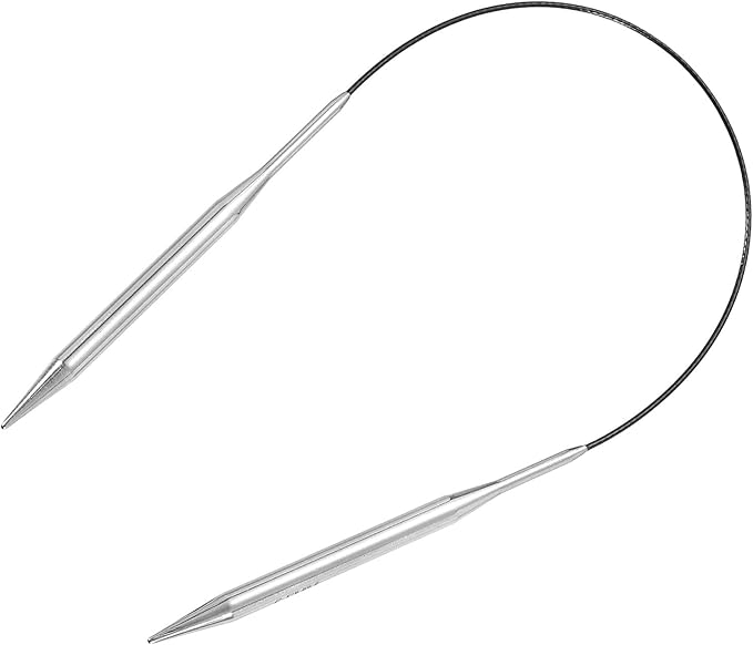 uxcell Size US 10.25 (6.5mm) Knitting Needles Circular Needle 16 Inch(40cm) Round Metal Stainless Steel Needle for Handmade Projects DIY Knitting Black