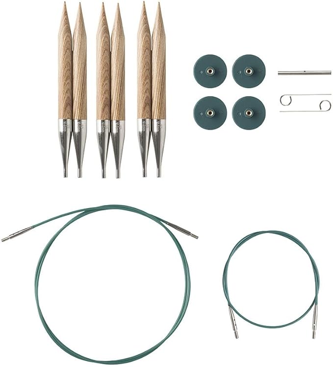 Knit Picks Options Wood Interchangeable Knitting Needle Set: Bulky Edition (Sunstruck)