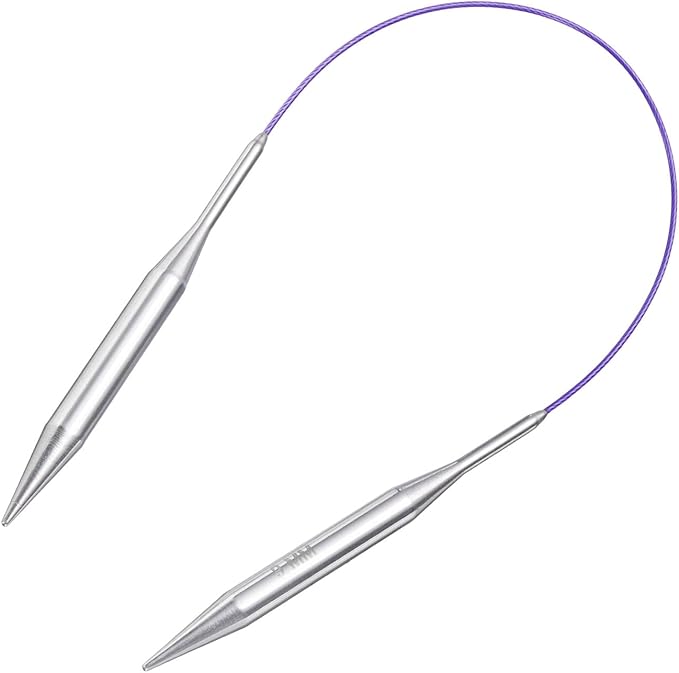 uxcell Size US 13 (9mm) Knitting Needles Circular Needle 16 Inch(40cm) Round Metal Stainless Steel Needle for Handmade Projects DIY Knitting