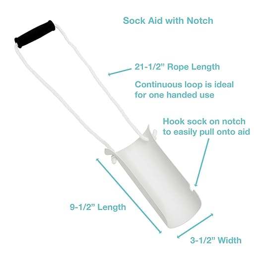 Sammons Preston Hip Kit III, Total Hip Replacement Recovery Kit to Avoid Bending and Moving Hips, ADL Tools for Elderly, Including Reacher Grabber, Sock Notch, Sponge, Dressing Stick, and Shoehorn