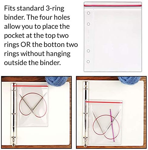 StoreSMART - Top Side Zipper Case for Your Circular Knitting Needles - 10-Pack - 5" x 6 1/2" - R3331-KNIT-10