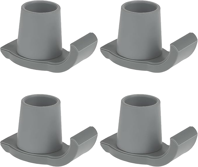 Magicorange 4 Pcs Walker Glide Skis,1 inch Universal Fit Walker ski Glides,Easy to Use Rubber Walker Glides,Walker Feet Replacement (Grey)