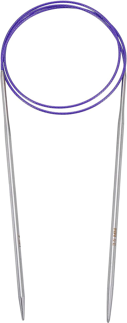 uxcell (9mm) Knitting Needles Circular Needle 32 Inch(80cm) Round Metal Stainless Steel Needle for Handmade Projects DIY Knitting