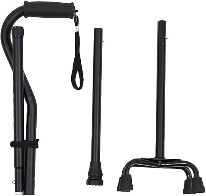 Adjustable Walking Cane for Hiking Travel and Daily Use Detachable with Base