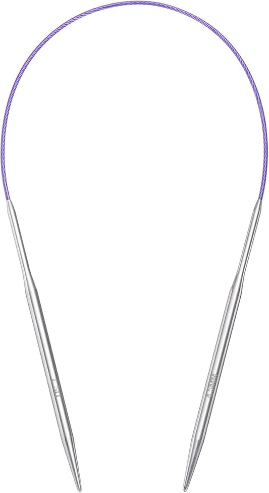 uxcell Size US 7 (4.5mm) Knitting Needles Circular Needle 16 Inch(40cm) Round Metal Stainless Steel Needle for Handmade Projects DIY Knitting