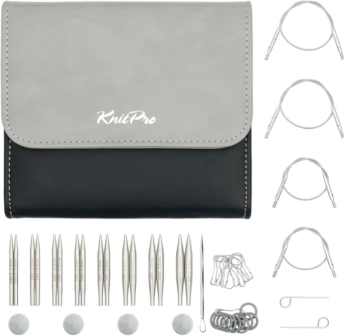 KnitPro Stelo Mini Interchangeable Lace Needle Set 2" (5cm) | 8 US Sizes (2.5 to 10)