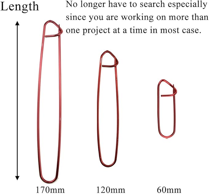 HAHIYO Needles Stitch Holders with Plastic Stitch Markers Set Sturdy Aluminum Mixed Color Safety Pin Knitting Bent Weaving Needle Hooks 9 Pieces for Sweaters Socks Yarn Sewing Crochet Embroidery