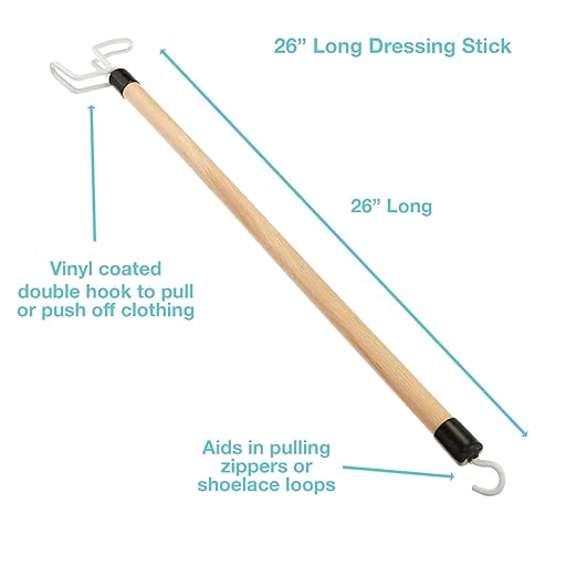 Sammons Preston Hip Kit III, Total Hip Replacement Recovery Kit to Avoid Bending and Moving Hips, ADL Tools for Elderly, Including Reacher Grabber, Sock Notch, Sponge, Dressing Stick, and Shoehorn