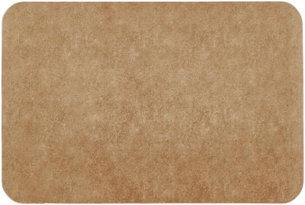 Bathroom Mat Quick Dry, Bathroom Rugs Non Slip Washable Thin Absorbent Bath Mat Fits Under Door Bathroom Floor Mat Perfect for Bath, Shower, or Sink 20"x30" Camel