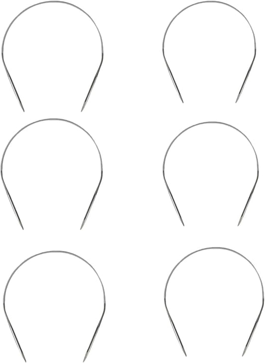 Stainless Steel Circular Knitting Needles Set Round Metal 16 Inch Kit Size （0/2.5/6/8/10/13）