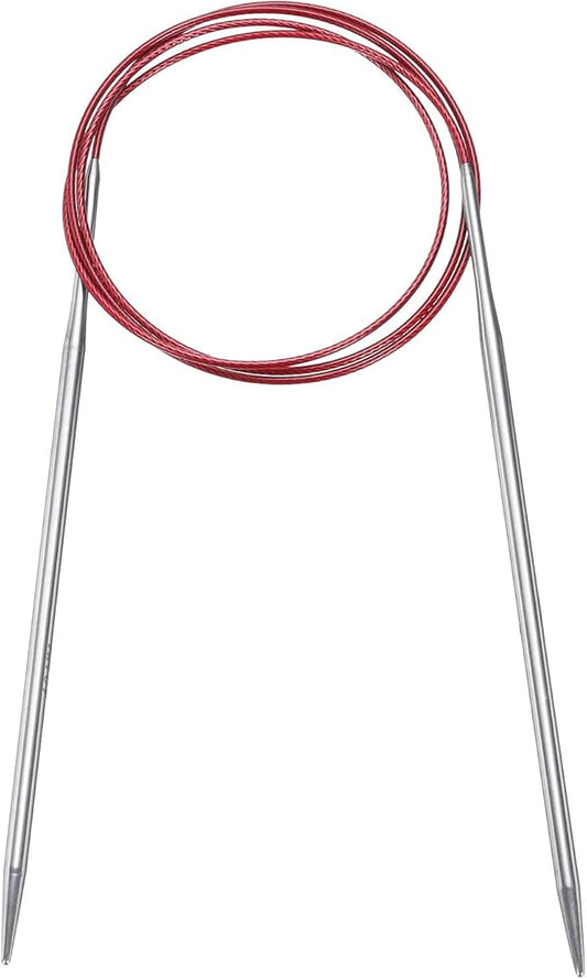 uxcell Size US 6 (4mm) Knitting Needles Circular Needle 40 Inch(100cm) Round Metal Stainless Steel Needle for Handmade Projects DIY Knit Blankets