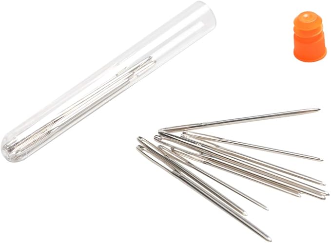 Hekisn Large-Eye Blunt Needles, Stainless Steel Yarn Knitting Needles, Sewing Needles, Crafting Knitting Weaving Stringing Needles, Perfect for Finishing Off Crochet Projects (18 Pieces)