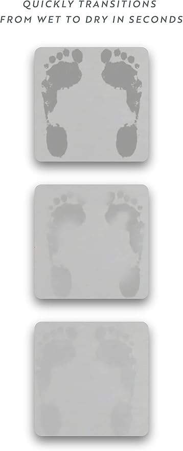 Magic Stone Ivory Stone Bath Mat, Diatomaceous Earth Shower Mat, Non-Slip Super Absorbent Quick Drying Bathroom Floor Mat, Natural, Easy to Clean (23 x 15.5 in)