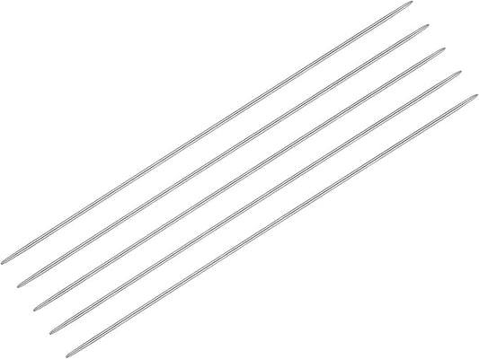 uxcell 5Pcs Knitting Needle 1.5mm Diameter 5.9 Inches Length Stainless Steel Double Pointed Sweater Stitching Needles for Handmade Projects DIY Knitting