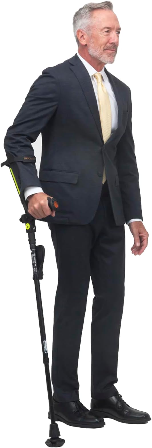 Ergobaum 7G Ergonomic Crutch/High Performance Perfect Cane- Single Unit Ergobaum That Acts As a Extra Balance Strong Performance Walking Companion