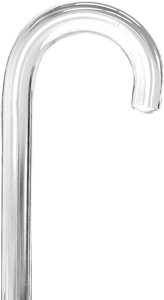 Royal RC Canes Elegant Acrylic Walking Cane – Lightweight Lucite Derby & J Handle Stick for Men & Women – Stylish, Unique Transparent Design Look with Rubber Tip