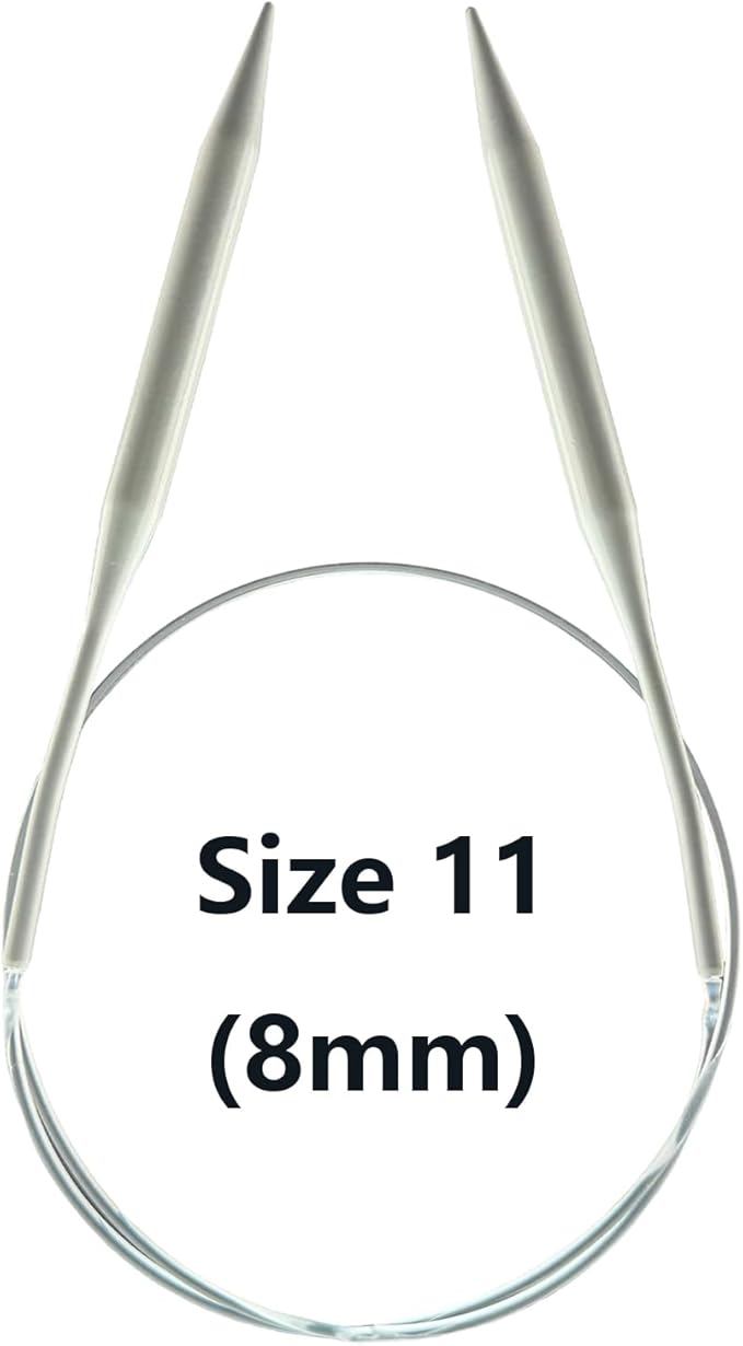 Circular Knitting Needles,32 Inch (80cm) Length Premium Aluminum Round Knitting Needles for Handmade Knitting DIY Size US 11(8mm)