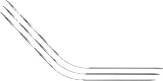 uxcell 3Pcs Size US 1 (2.25mm) Double-Pointed Flexible Knitting Needles 9 Inch(23cm) Stainless Steel Needle for Handmade Projects DIY Knitting