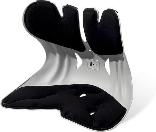 BKT Lumbar Support Seat Cushions Ergonomic Office Chair for Students Office Workers Nursing Mothers Long Sitting Outdoor Fishing Floor Chair (XL-Black)