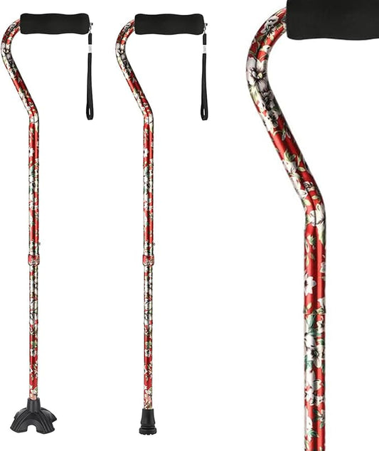 Elegant Walking Cane for Women, Foldable & Adjustable Cane for Seniors with Self-Standing Tip | Lightweight Mobility Aid for Stability & Balance Support