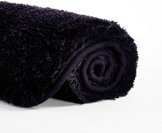 Suchtale Non Slip Bath Mat (20 x 32, Dark Purple) Water Absorbent Soft Microfiber Shaggy Bathroom Rug Machine Washable Thick Plush Shower Mat