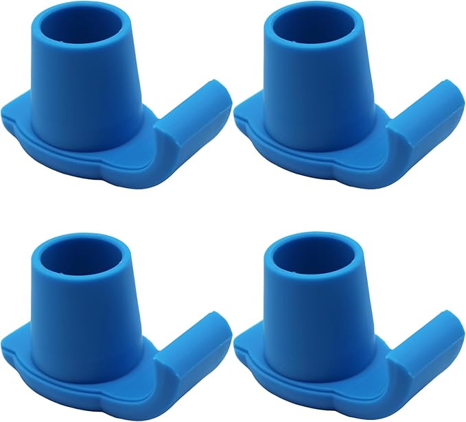 Magicorange Walker Glide Skis, 4 Pcs Universal Fit Walker ski Glides,Easy to Use Rubber Walker Glides,Walker Feet Replacement (Blue)