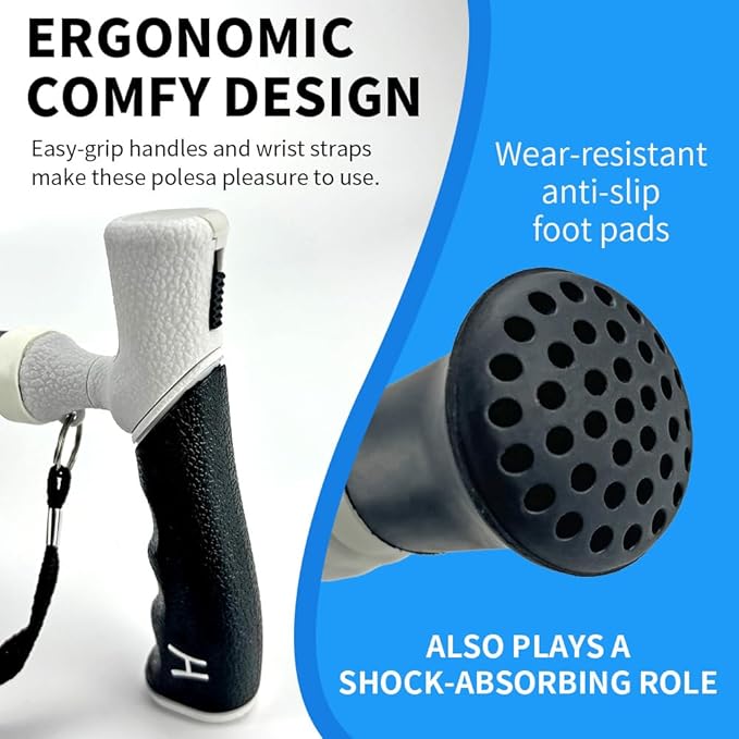 Adjustable Foldable Walking Cane, Hiking Sticks Canes Walking Sticks for Seniors,Telescopic Walking Canes with Anti-Slip Grip, Lightweight Trekking Cane for Hiking, Climbing