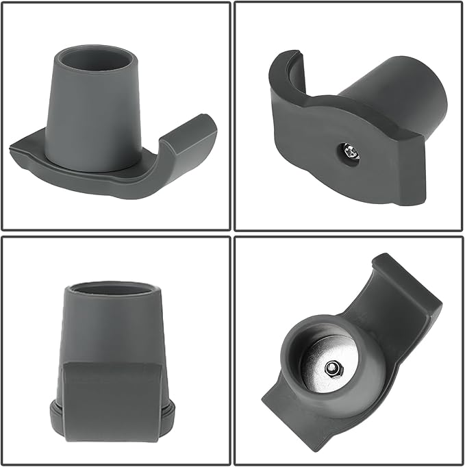 Magicorange 4 Pcs Walker Glide Skis,1 inch Universal Fit Walker ski Glides,Easy to Use Rubber Walker Glides,Walker Feet Replacement (Grey)