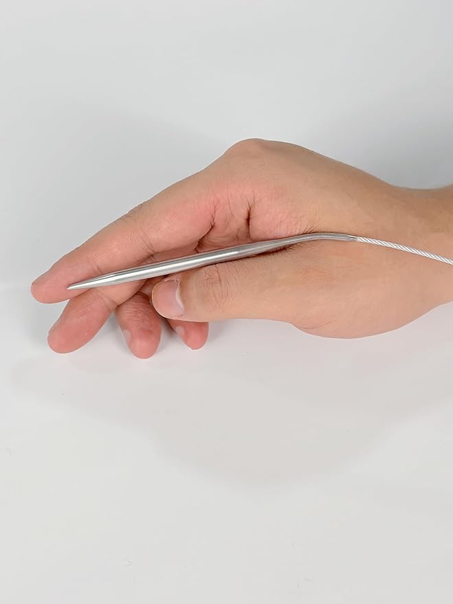 Stainless Steel Circular Knitting Needles Set Round Metal 16 Inch Kit Size （0/2.5/6/8/10/13）