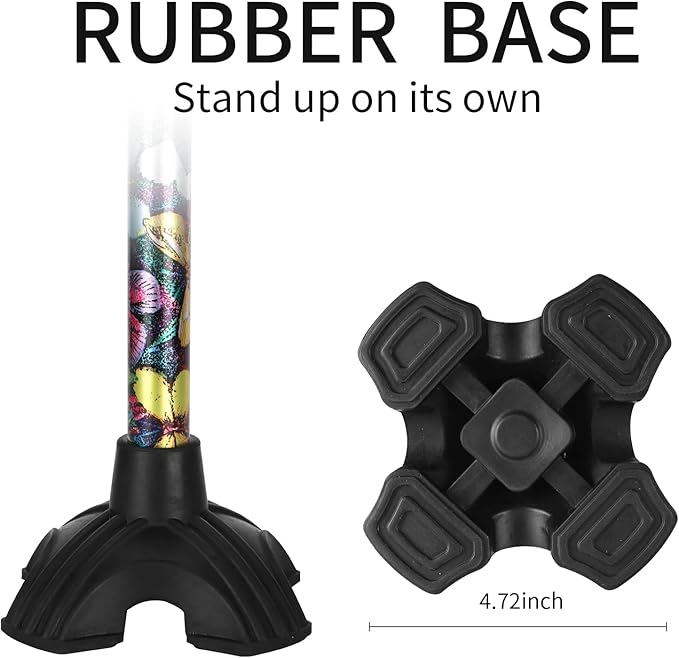 Elegant Walking Cane for Women, Foldable & Adjustable Cane for Seniors with Self-Standing Tip | Lightweight Mobility Aid for Stability & Balance Support