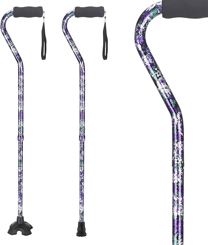 Elegant Walking Cane for Women, Foldable & Adjustable Cane for Seniors with Self-Standing Tip | Lightweight Mobility Aid for Stability & Balance Support