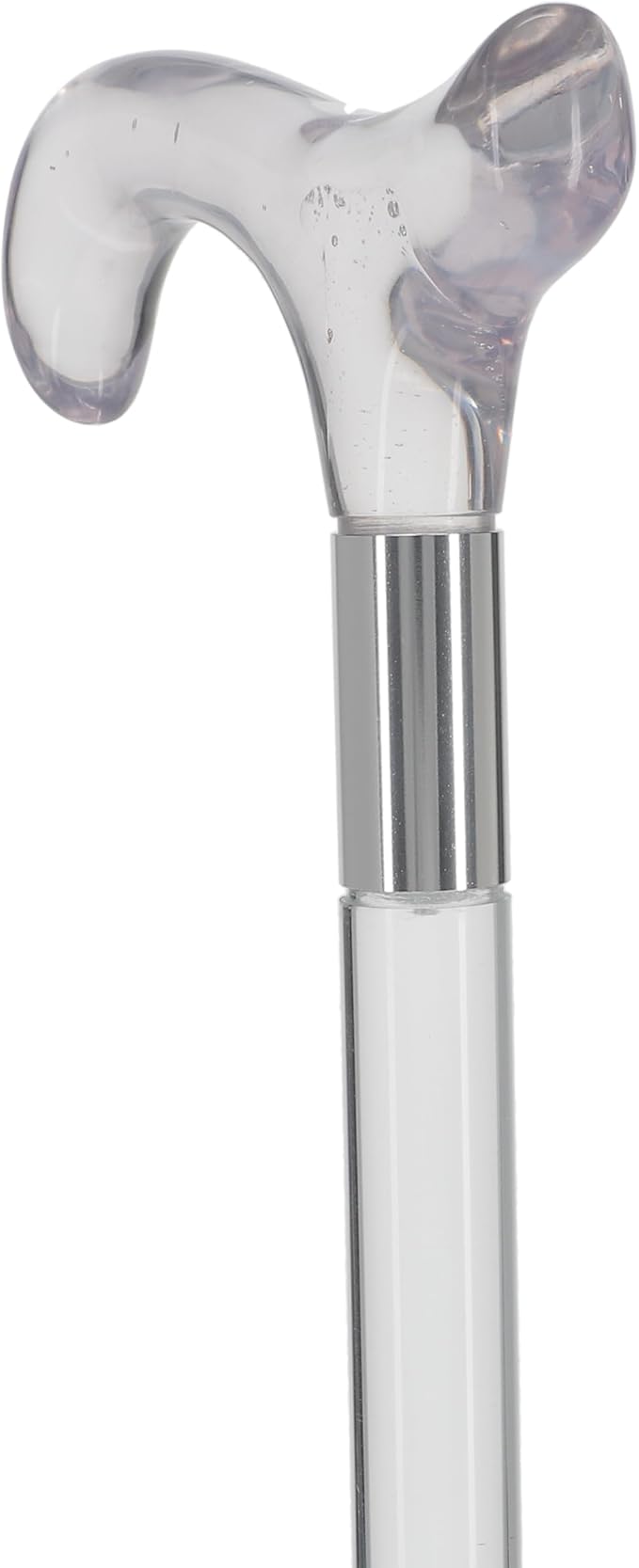 Royal RC Canes Elegant Acrylic Walking Cane – Lightweight Lucite Derby & J Handle Stick for Men & Women – Stylish, Unique Transparent Design Look with Rubber Tip