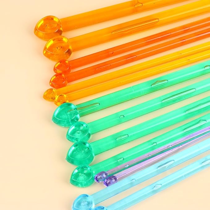 LIGHTAOTAO Acrylic Knitting Needle Lightweight Smooth Surface Knitting Rods Sweaters Scarves Carpets Beginner Friendly Yarn Tool