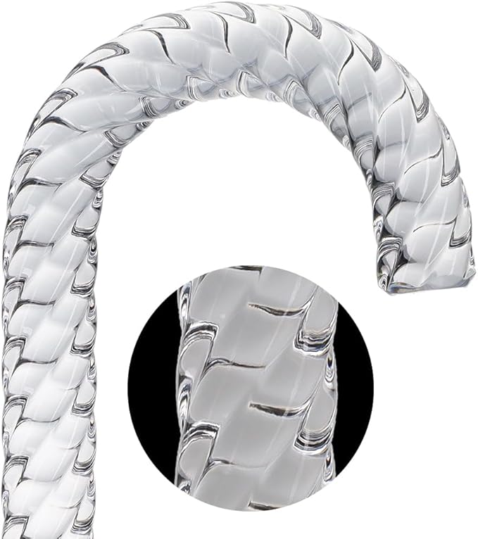 Royal RC Canes Elegant Acrylic Walking Cane – Lightweight Lucite Derby & J Handle Stick for Men & Women – Stylish, Unique Transparent Design Look with Rubber Tip