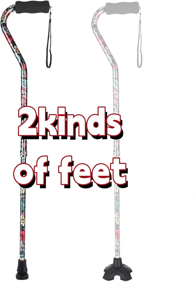 Elegant Walking Cane for Women, Foldable & Adjustable Cane for Seniors with Self-Standing Tip | Lightweight Mobility Aid for Stability & Balance Support