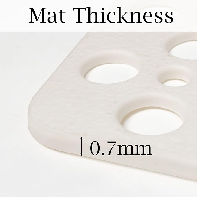 Extra Large Shower Mat Non Slip,47 * 31 Inch Bath Mat for Shower with Big Suction Cups,Oversized TPE Shower Mats for Inside Outside Shower,Perfect for Elderly