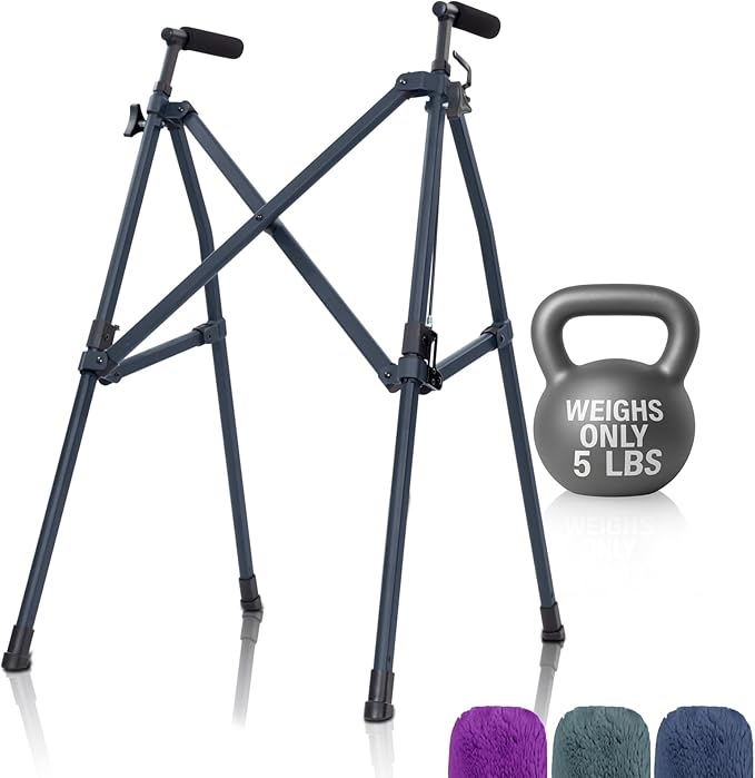 Vive Lightweight Folding Walker for Seniors - Narrow Foldable Rolling Walker for Small Spaces- Compact & Collapsible for Travel - with Wheels, Mobility Support, Portable- Weighs Only 5.5 Pounds
