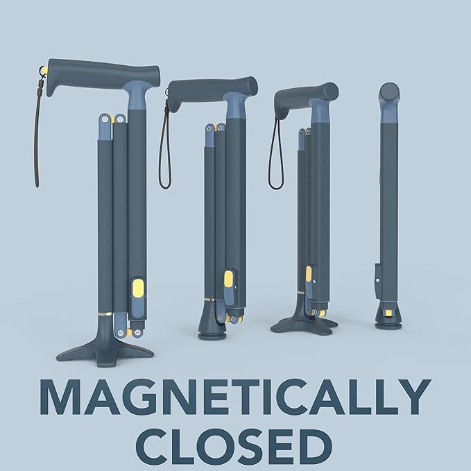 Michael Graves Quick Fold Walking Cane for Men and Women - Foldable Walking Stick for Stability and Style - Collapsible Folding Cane - Walking Sticks for Seniors & Adults