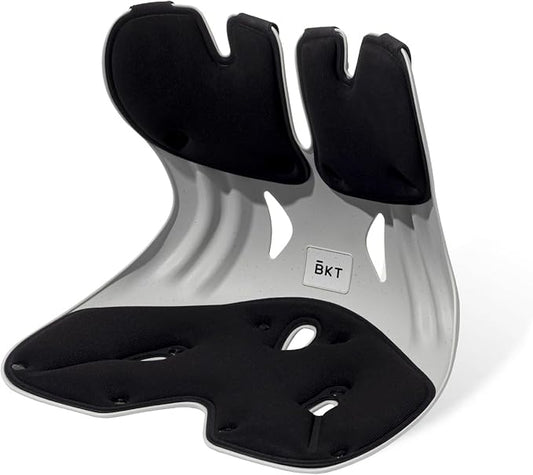 BKT Lumbar Support Seat Cushions Ergonomic Office Chair for Students Office Workers Nursing Mothers Long Sitting Outdoor Fishing Floor Chair (L-Black)