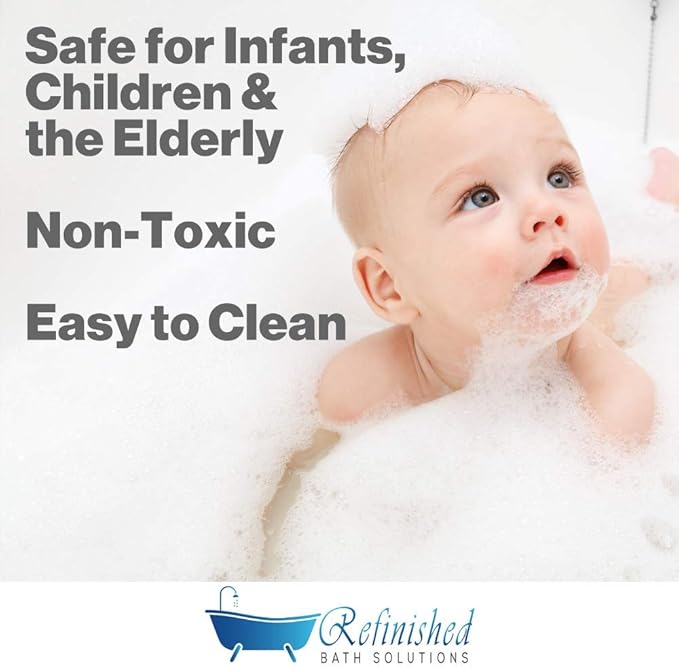 The Original Refinished Bathtub Mat - No Suction Cup Bath Mat, Designed for Textured and Refinished Bathtubs Made of Rubber Not Cheap Plastic, Great for Children and Elderly (Grey)