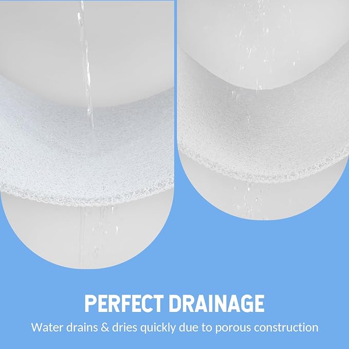 Non-Slip Bathtub Mat, Anti Slip Shower Mat, Fast Drying Bathtub Mats, Foot Scrubber Mat, Anti Slip Mat for Tub, Floor, Bathroom, Kitchen, Home, Hotel (White 24"×24")