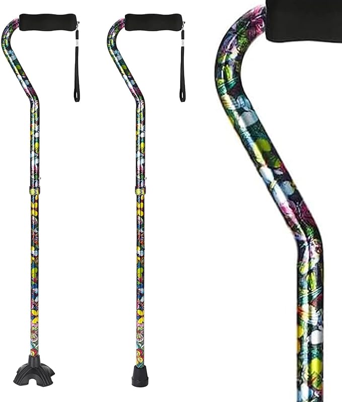 Elegant Walking Cane for Women, Foldable & Adjustable Cane for Seniors with Self-Standing Tip | Lightweight Mobility Aid for Stability & Balance Support