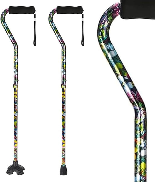Elegant Walking Cane for Women, Foldable & Adjustable Cane for Seniors with Self-Standing Tip | Lightweight Mobility Aid for Stability & Balance Support