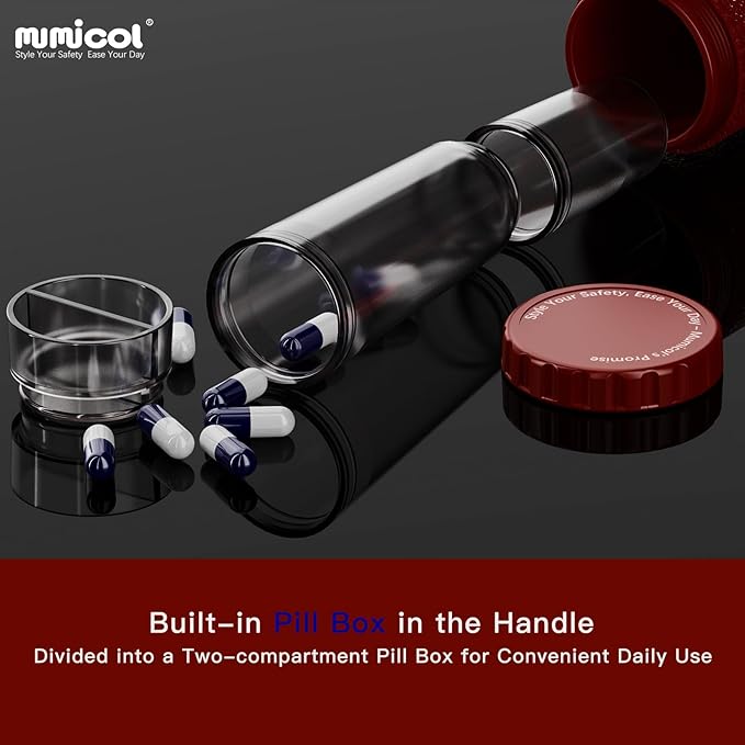 Canes for Women for Stability, Walking Cane for Men, Folding Canes for Women Adjustable for Travel, Dual Modes Handle (Sticks or Canes) with Daily Pill Box