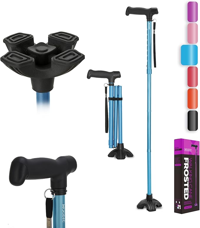 Tall Men's Walking Cane 42.52 Inches. Extra Tall Walking Cane Easy to Travel is Suit for Tall Men Over 5 Feet 9 Inches (Blue)