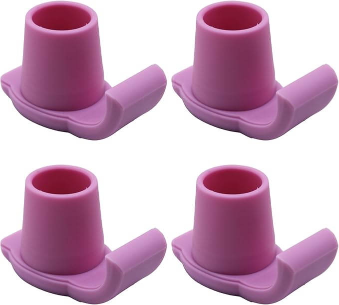 Magicorange Walker Glide Skis, 4 Pcs Universal Fit Walker ski Glides,Easy to Use Rubber Walker Glides,Walker Feet Replacement (Pink)