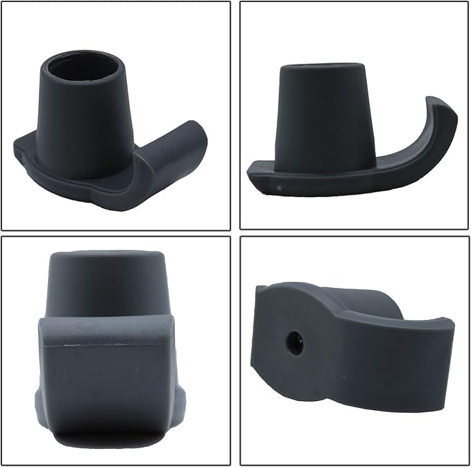 Magicorange Walker Glide Skis, 4 Pcs Universal Fit Walker ski Glides,Easy to Use Rubber Walker Glides,Walker Feet Replacement (Black)