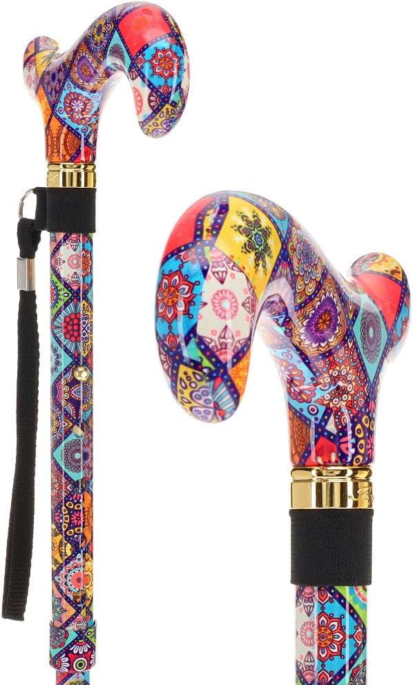 Royal RC Canes Walking Sticks for Men and Women - Stylish Designer Fashionable Adjustable Derby Canes - Lightweight Aluminum Cool Walking Sticks with HD Patterns